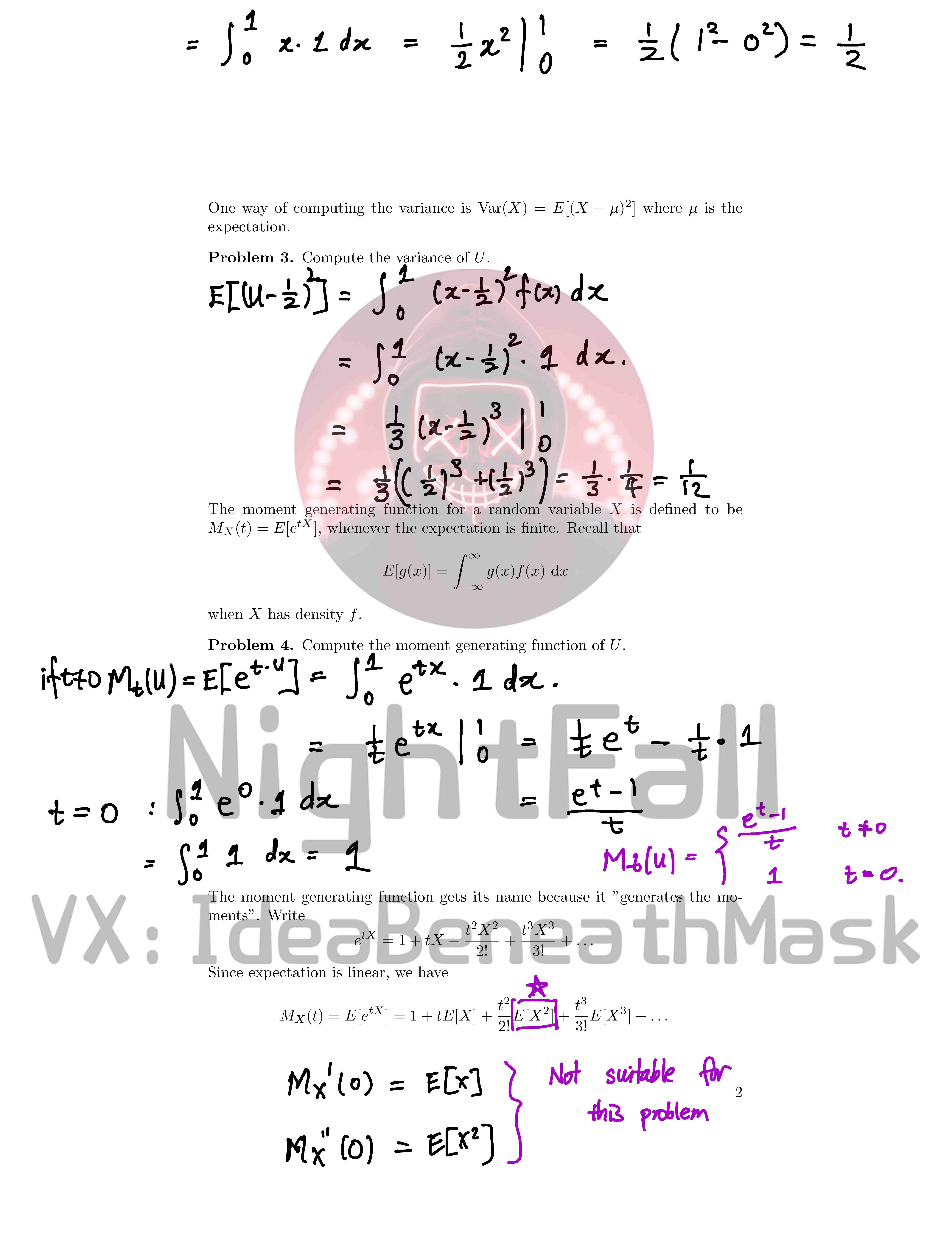滑铁卢大学UW STAT330辅导板书截图2